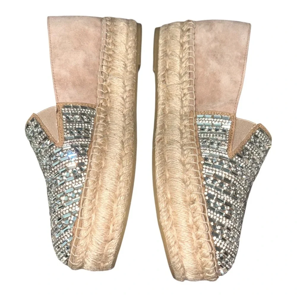 Steve Madden 7.5 Proud‎ Embellished Bling Espadrilles shoes Excellent!